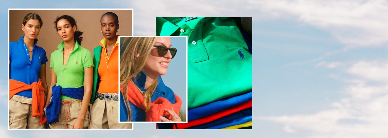 Men in brightly colored Polo shirts.