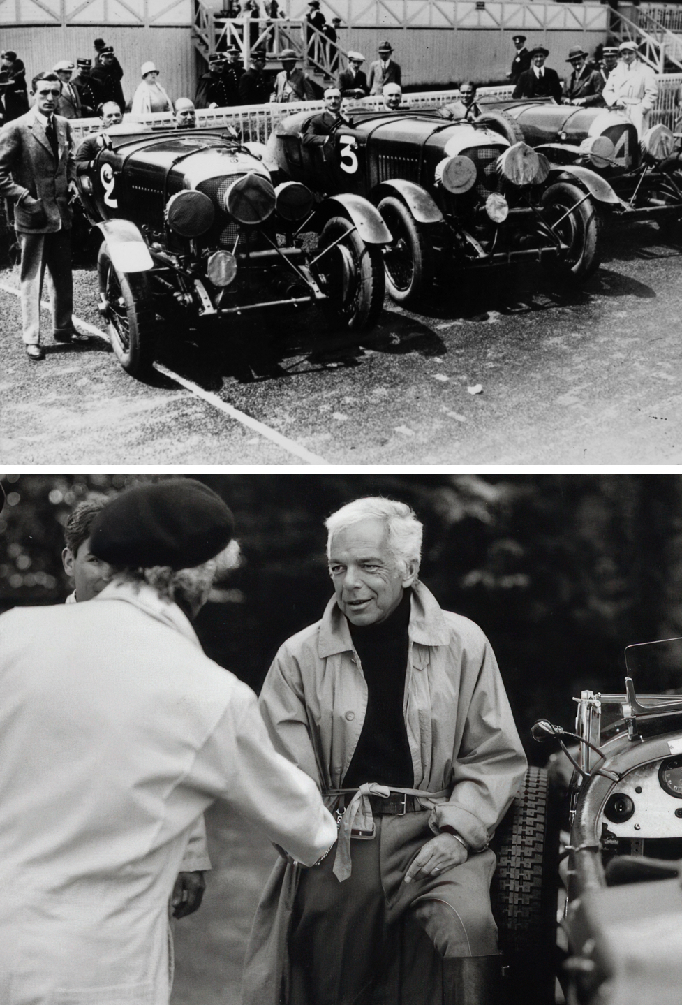 <strong>CAR & DRIVER</strong><br/><span>Several members of the Bentley Boys (top) and their Blowers in Mayfair, where they threw some of London’s most famous parties of the time.</span><br/><span>Ralph Lauren and his Bentley Blower.</span><br/>