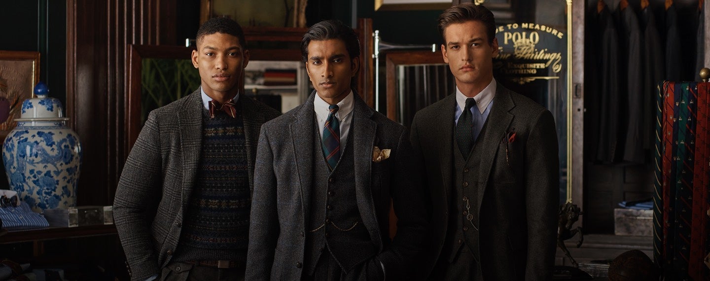 Men in tailoring and layers for cooler weather