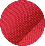 Swatch of red cotton mesh fabric