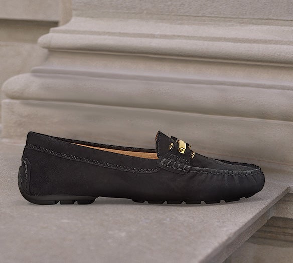 Metallic silver penny loafer