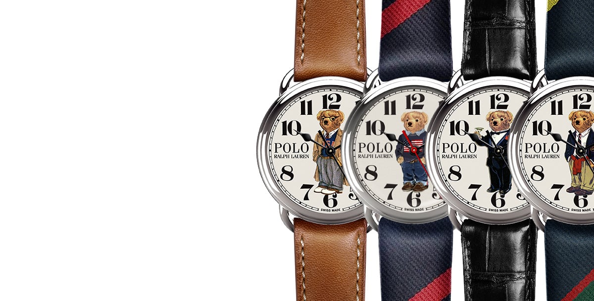 Four watches featuring four different Polo Bears