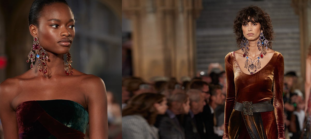 Models in 50th Anniversary runway looks
