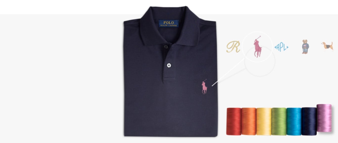 Navy Polo shirt & different embroidery options at left chest